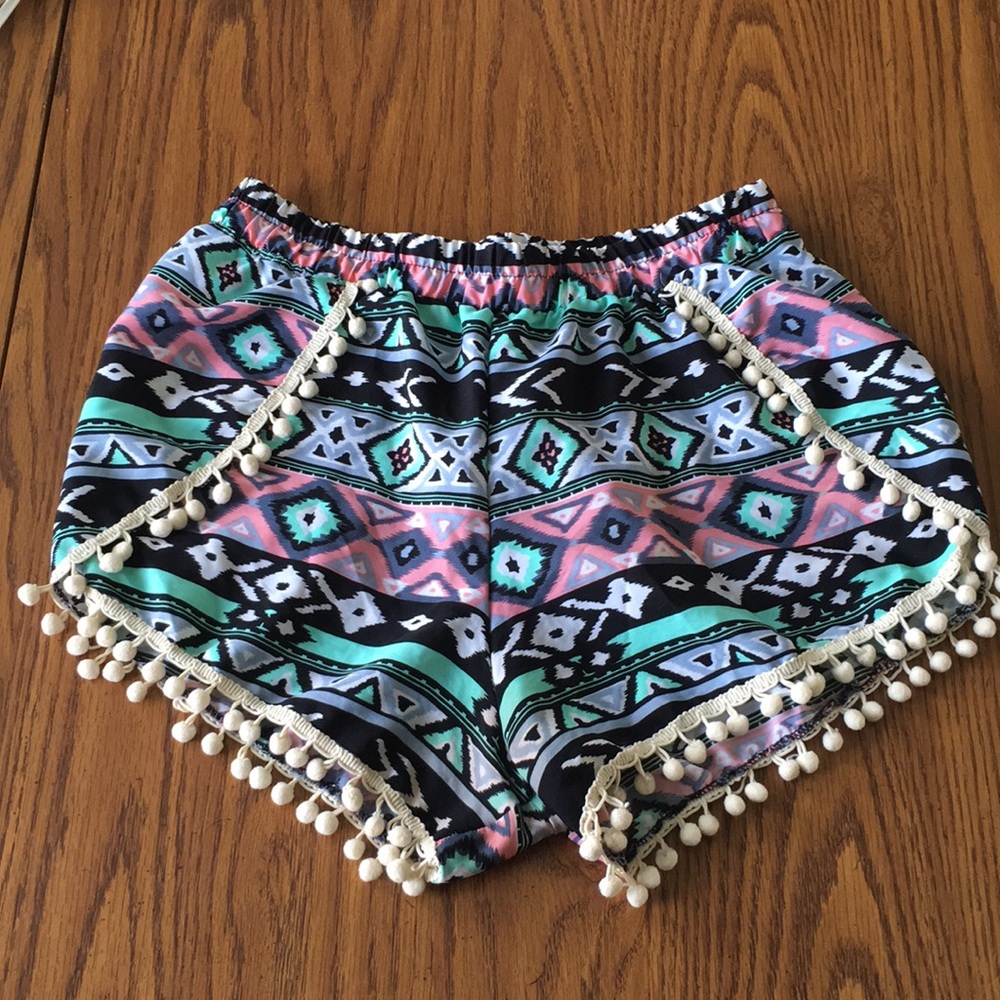 Brand New Multicolored Tribal Print Shorts